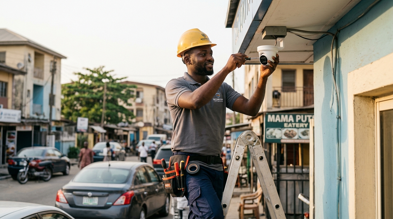 Simba gate Handyman installing CCTV Cameras